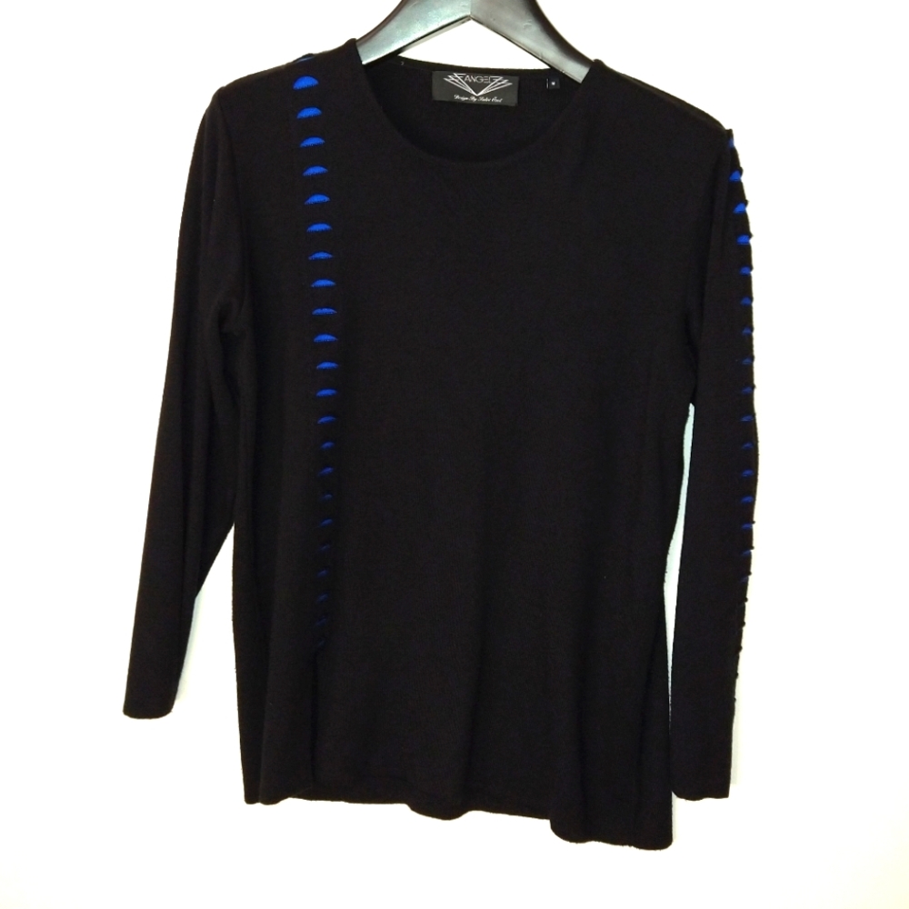 Angel Design by Sabri Ozel Sweater Women's Medium Black Long sleeve